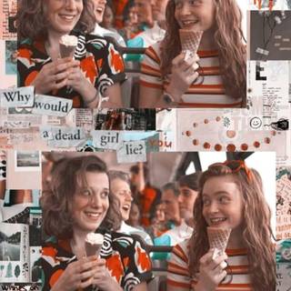 Stranger Things preppy wallpaper