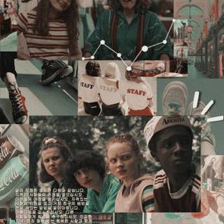 Stranger Things preppy wallpaper