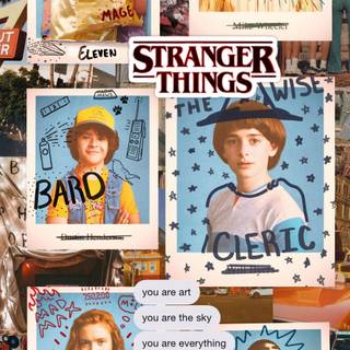 Stranger Things preppy wallpaper