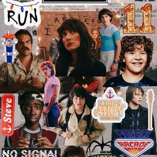 Stranger Things preppy wallpaper