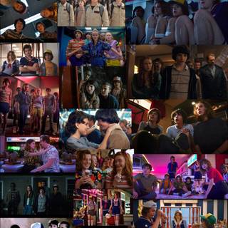 Stranger Things preppy wallpaper