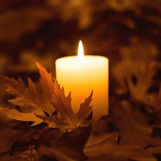 Autumn candles wallpaper