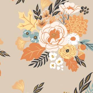 Autumn floral wallpaper