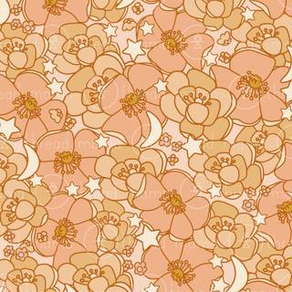 Autumn floral wallpaper