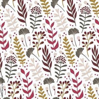 Autumn floral wallpaper