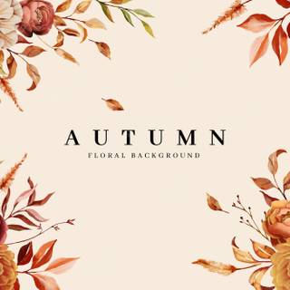 Autumn floral wallpaper