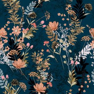 Autumn floral wallpaper