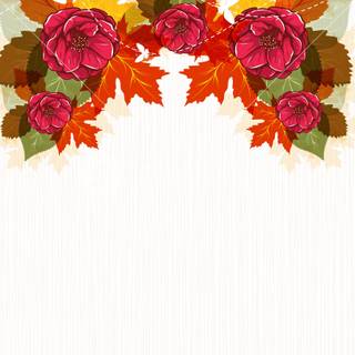 Autumn floral wallpaper