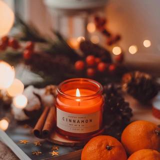 Autumn candles wallpaper