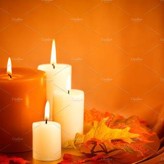 Autumn candles wallpaper