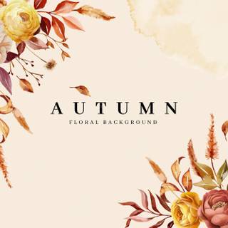 Autumn floral wallpaper