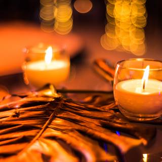 Autumn candles wallpaper