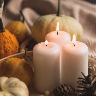Autumn candles wallpaper
