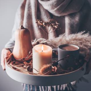 Autumn candles wallpaper