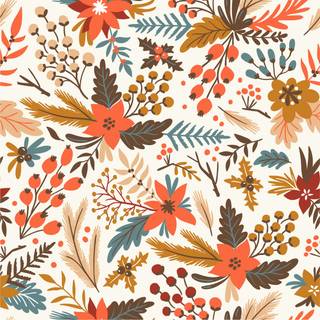 Autumn floral wallpaper
