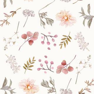 Autumn floral wallpaper