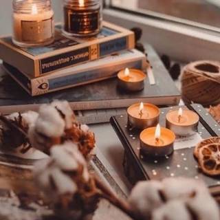 Autumn candles wallpaper