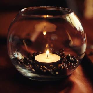 Autumn candles wallpaper