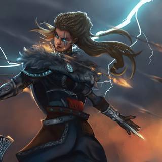 Viking woman wallpaper