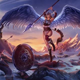 Viking woman wallpaper