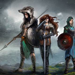 Viking woman wallpaper