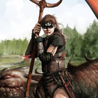 Viking woman wallpaper