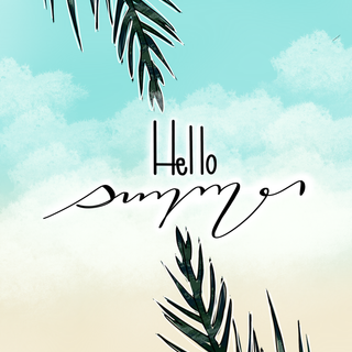 Hello summer tropical wallpaper