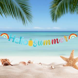 Hello summer tropical wallpaper