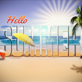 Hello summer tropical wallpaper