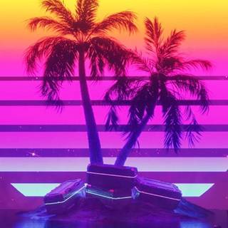 Summer retrowave wallpaper