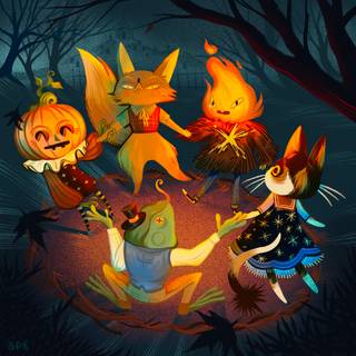 Halloween good vibes wallpaper