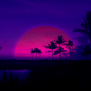 Summer retrowave wallpaper