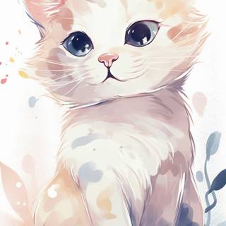 Pretty cat wallpaper