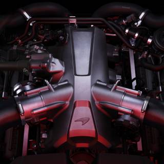 McLaren 720s engine wallpaper