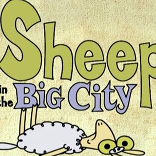 Sheep in the Big City wallpaper