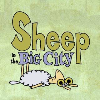 Sheep in the Big City wallpaper