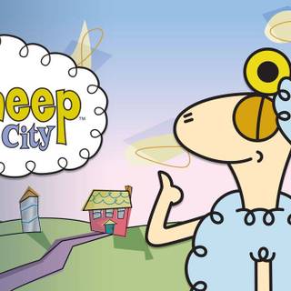 Sheep in the Big City wallpaper