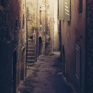 Vintage phone city wallpaper