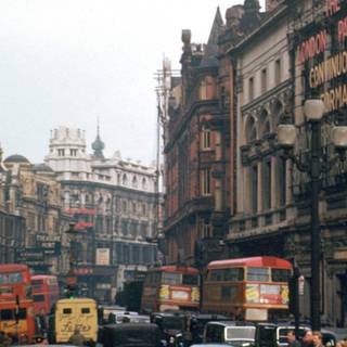 Vintage phone city wallpaper