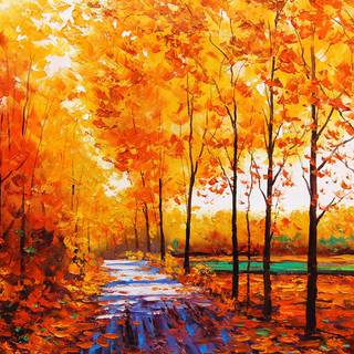 Autumn watercolour laptop wallpaper