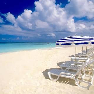 Summer beach chairs wallpaper