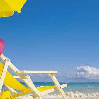 Summer beach chairs wallpaper