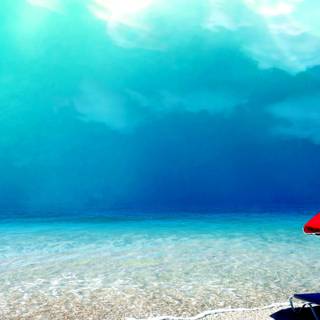 Summer beach chairs wallpaper