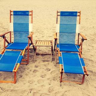 Summer beach chairs wallpaper