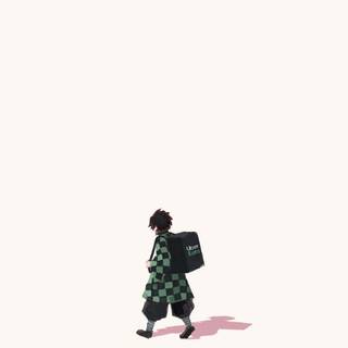 Demon Slayer minimalist phone wallpaper