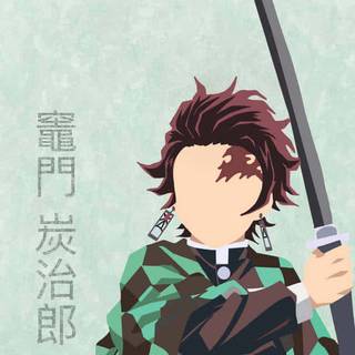 Demon Slayer minimalist phone wallpaper