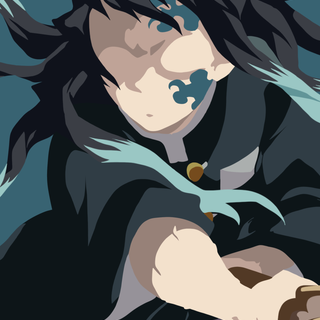 Demon Slayer minimalist phone wallpaper