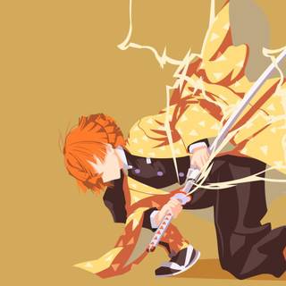 Demon Slayer minimalist phone wallpaper