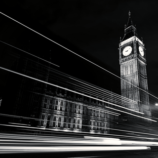 London black and white wallpaper