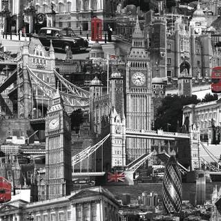 London black and white wallpaper